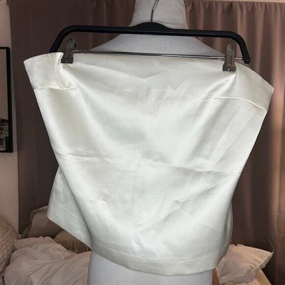 Nwt-Zara satin effect strapless top-XL - Picture 3 of 6